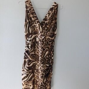 Leopard Print Dress 90s Fashion Womens‎ Stunning Pattern Wedding Dance